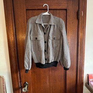 *vintage* Gruppo GFT Lambswool Houndstooth Cardigan Sweater